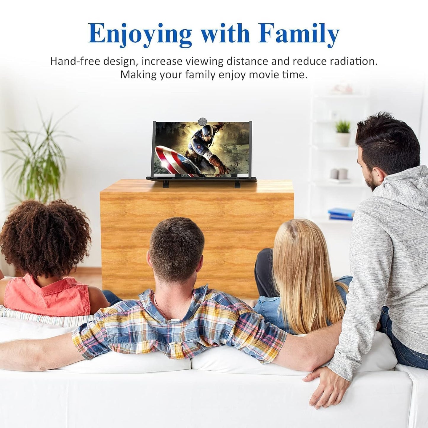 Portable 12X View F3 Screen Expander 3D Magnifier for Mobiles